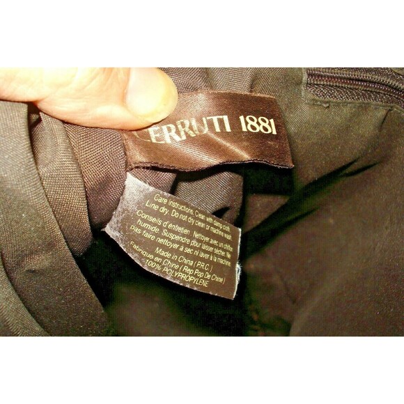 Cerruti 1881 Purse Tan Bucket Bag Faux Leather Shoulder Bag Raffia Purse - Picture 5 of 5